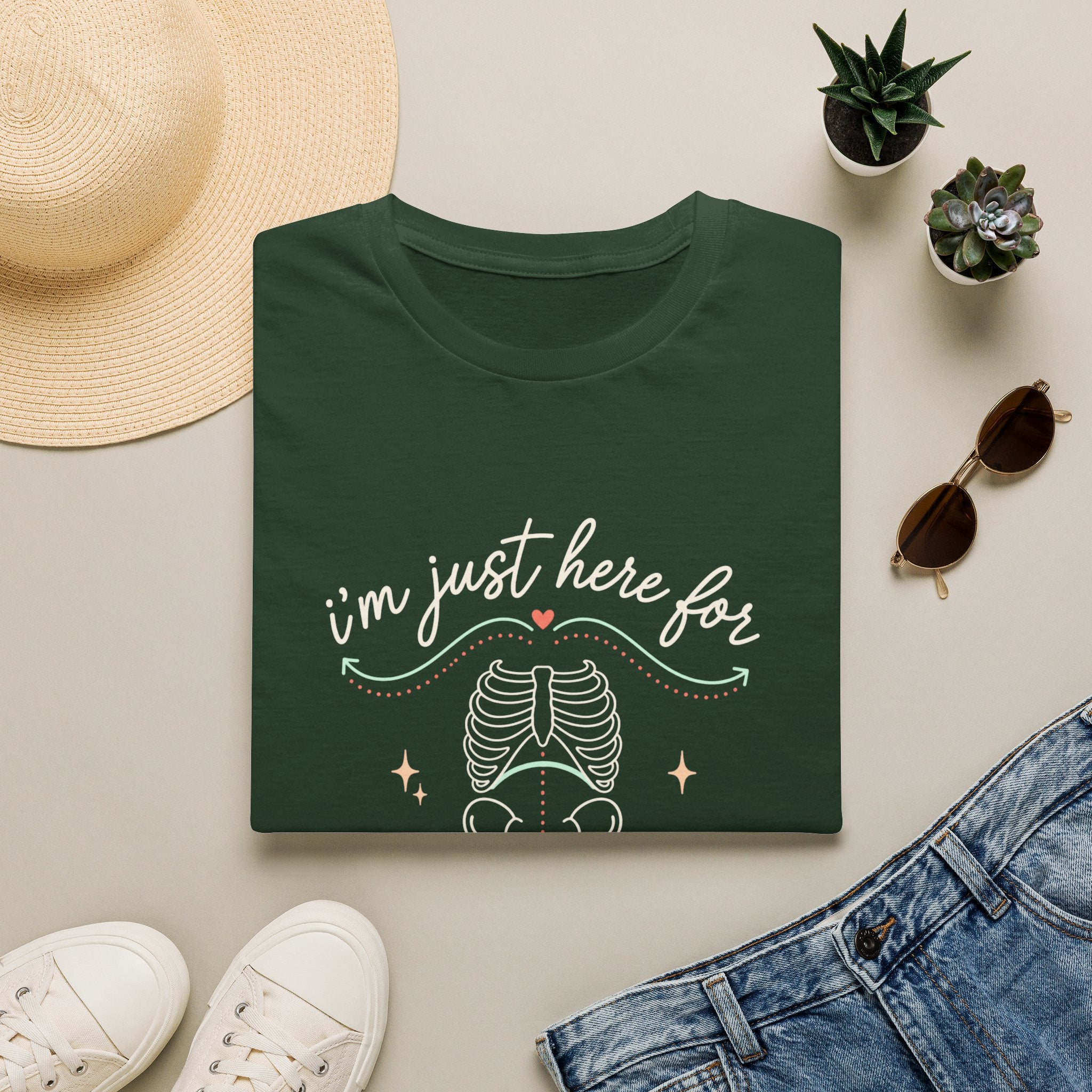 Here for Diaphragmatic Breathing T-Shirt